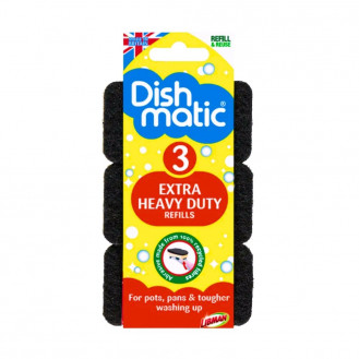 Dishmatic Extra Heavy Duty Sponge Refill 3 Pack Dishmatic Extra Heavy Duty Sponge Refill 3 Pack