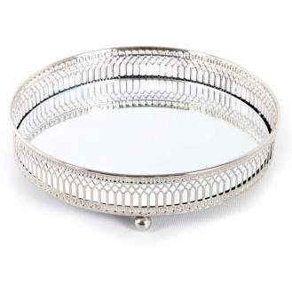 Silver Candle Plate Display Tray