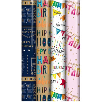Happy Birthday Wrapping Paper Roll