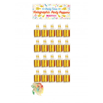 Gold Holographic Party Poppers (Pack of 20)