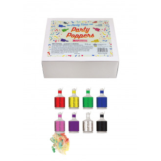 Holographic Party Poppers (8 Assorted Colours)