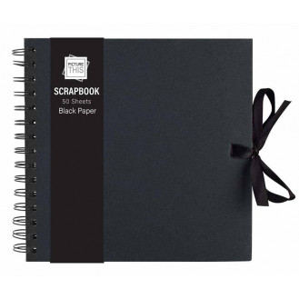 Scrap Book - 50 Sheet Black Paper - Medium