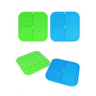 Dog Lick Mat (20cm x 20cm x 1.2cm) 2 Assorted Designs