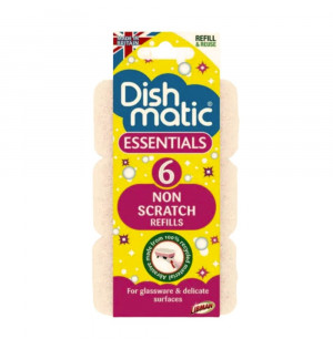 Dishmatic Non Scratch Refills 6 Pack